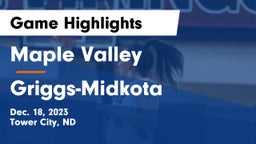 Maple Valley  vs Griggs-Midkota Game Highlights - Dec. 18, 2023