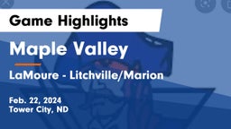 Maple Valley  vs LaMoure - Litchville/Marion Game Highlights - Feb. 22, 2024