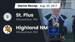 Recap: St. Pius  vs. Highland  NM 2017