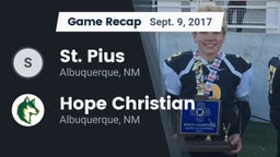 Recap: St. Pius  vs. Hope Christian  2017