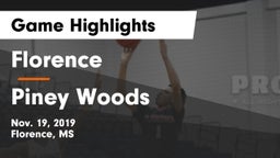 Florence  vs Piney Woods Game Highlights - Nov. 19, 2019
