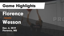 Florence  vs Wesson  Game Highlights - Dec. 6, 2019