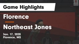 Florence  vs Northeast Jones  Game Highlights - Jan. 17, 2020