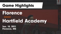 Florence  vs Hartfield Academy  Game Highlights - Jan. 18, 2021