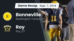 Recap: Bonneville  vs. Roy  2018