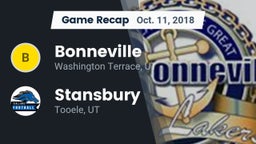Recap: Bonneville  vs. Stansbury  2018