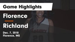 Florence  vs Richland  Game Highlights - Dec. 7, 2018