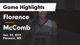 Florence  vs McComb  Game Highlights - Jan. 22, 2019