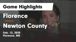 Florence  vs Newton County  Game Highlights - Feb. 13, 2020