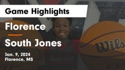 Florence  vs South Jones  Game Highlights - Jan. 9, 2024