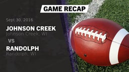 Recap: Johnson Creek  vs. Randolph  2016