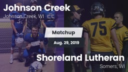 Matchup: Johnson Creek vs. Shoreland Lutheran  2019