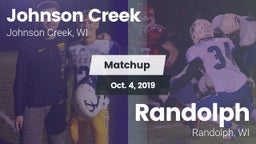 Matchup: Johnson Creek vs. Randolph  2019