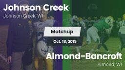 Matchup: Johnson Creek vs. Almond-Bancroft  2019