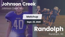 Matchup: Johnson Creek vs. Randolph  2020