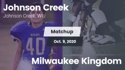 Matchup: Johnson Creek vs. Milwaukee Kingdom 2020