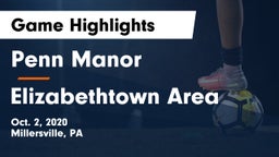 Penn Manor  vs Elizabethtown Area  Game Highlights - Oct. 2, 2020