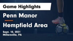 Penn Manor  vs Hempfield Area  Game Highlights - Sept. 10, 2021