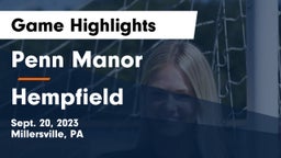 Penn Manor   vs Hempfield  Game Highlights - Sept. 20, 2023