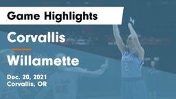 Corvallis  vs Willamette  Game Highlights - Dec. 20, 2021