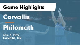 Corvallis  vs Philomath  Game Highlights - Jan. 3, 2022