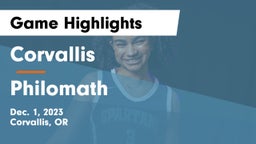 Corvallis  vs Philomath  Game Highlights - Dec. 1, 2023