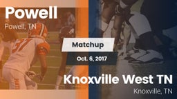 Matchup: Powell vs. Knoxville West  TN 2017