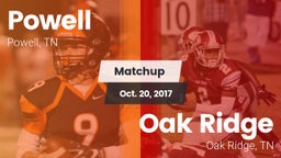 Matchup: Powell vs. Oak Ridge  2017