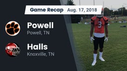 Recap: Powell  vs. Halls  2018