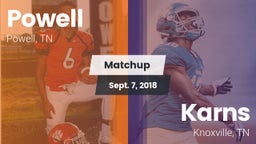 Matchup: Powell vs. Karns  2018