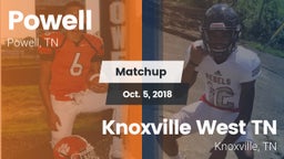 Matchup: Powell vs. Knoxville West  TN 2018