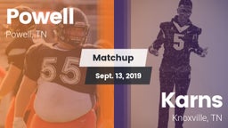 Matchup: Powell vs. Karns  2019