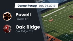 Recap: Powell  vs. Oak Ridge  2019