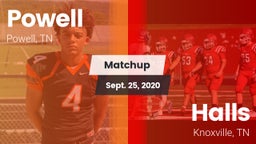 Matchup: Powell vs. Halls  2020