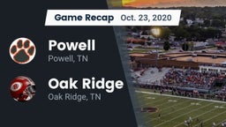 Recap: Powell  vs. Oak Ridge  2020