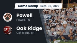 Recap: Powell  vs. Oak Ridge  2022