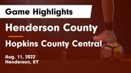 Henderson County  vs Hopkins County Central  Game Highlights - Aug. 11, 2022