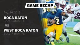 Recap: Boca Raton  vs. West Boca Raton  2016