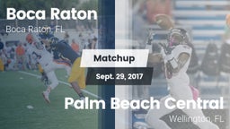 Matchup: Boca Raton Comm. HS vs. Palm Beach Central  2017
