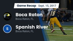 Recap: Boca Raton  vs. Spanish River  2017