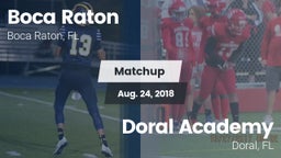 Matchup: Boca Raton Comm. HS vs. Doral Academy  2018