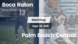 Matchup: Boca Raton Comm. HS vs. Palm Beach Central  2018