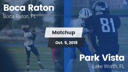 Matchup: Boca Raton Comm. HS vs. Park Vista  2018