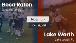 Matchup: Boca Raton Comm. HS vs. Lake Worth  2018