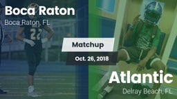 Matchup: Boca Raton Comm. HS vs. Atlantic  2018