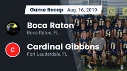 Recap: Boca Raton  vs. Cardinal Gibbons  2019