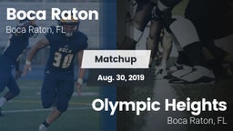 Matchup: Boca Raton HS vs. Olympic Heights  2019