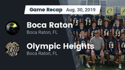 Recap: Boca Raton  vs. Olympic Heights  2019