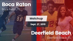 Matchup: Boca Raton HS vs. Deerfield Beach  2019