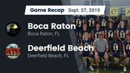 Recap: Boca Raton  vs. Deerfield Beach  2019
